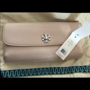 SOLD Tory Burch Diana saffiano leather flap clutch